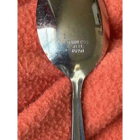 Stainless Steel Spoons W/Bamboo Design Set of 6 Japan Elegant Timeless Modern - Picture 11 of 11